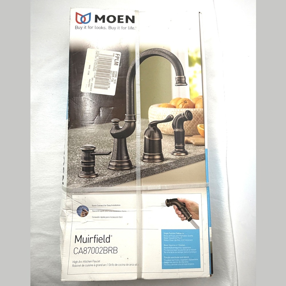 Moen Muirfield High Arc Kitchen Faucet CA87002BRB Mediterranean Bronze OS